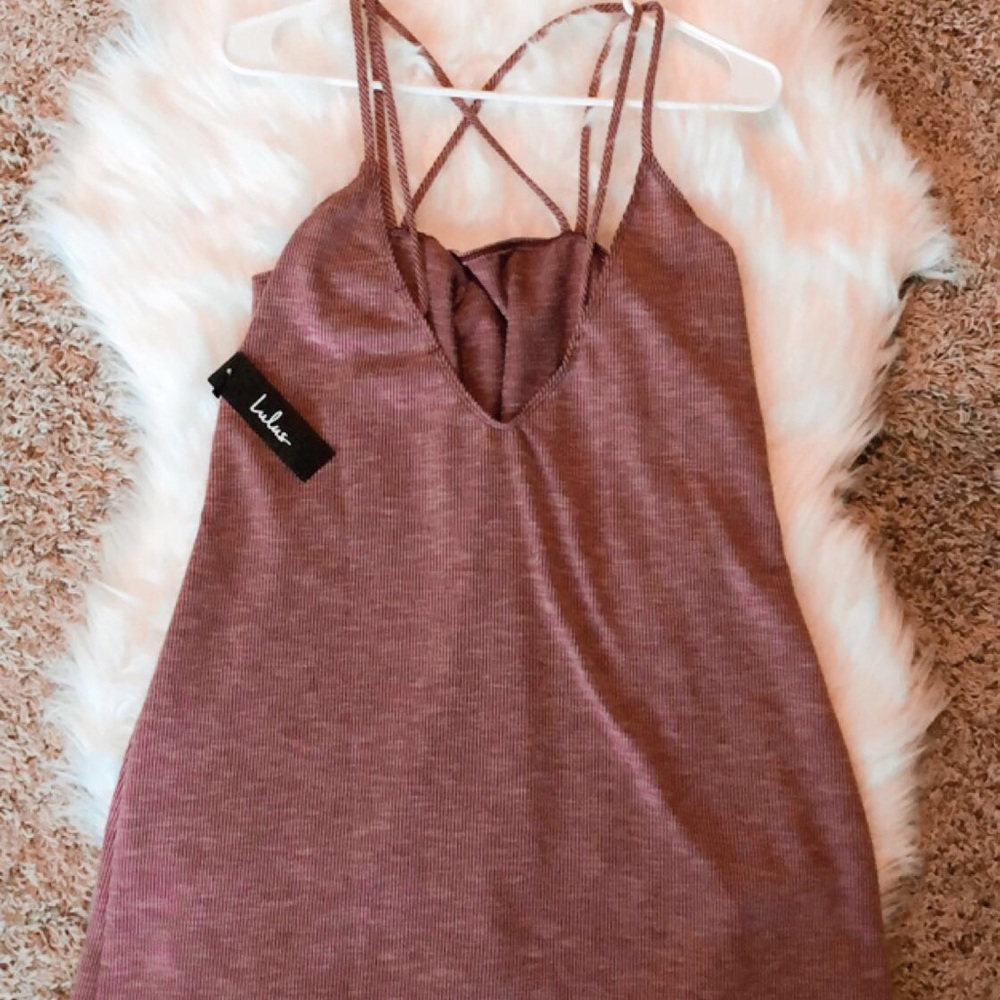 *NEVER WORN* Mauve Tight Ribbed Dress
